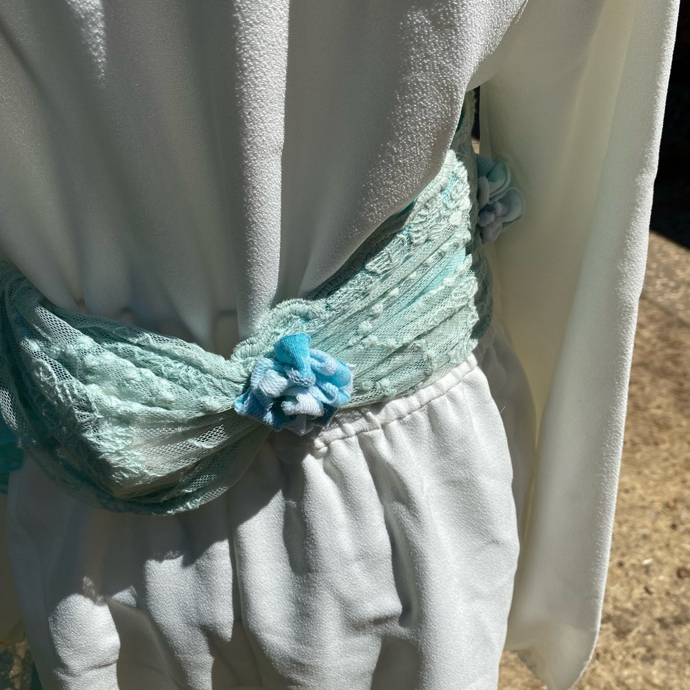 Kreativekristen Artisan turquoise embellished lace cumbetbun Belt - Picture 9 of 12